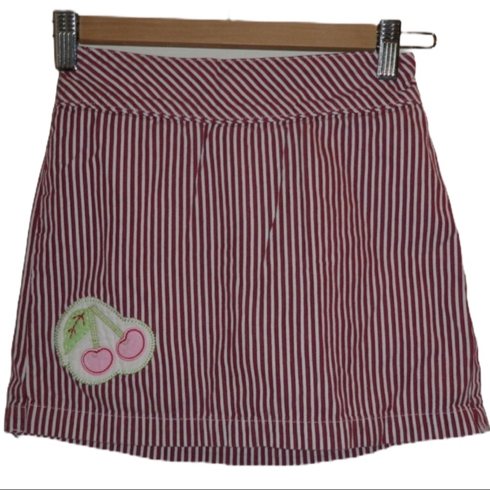 Talbots Cherry Striped Skirt Skort size 7